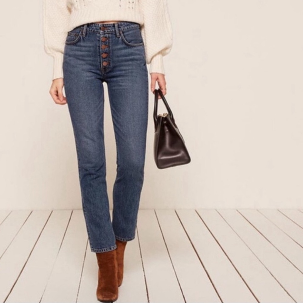 REFORMATION Winona Button Fly Jeans